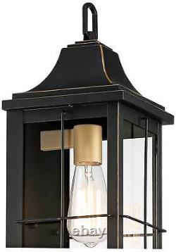 Sunderland 18 1/2 High Black Finish Steel Wall Sconce Set of 2