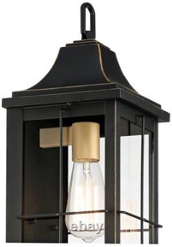 Sunderland 18 1/2 High Black Finish Steel Wall Sconce Set of 2
