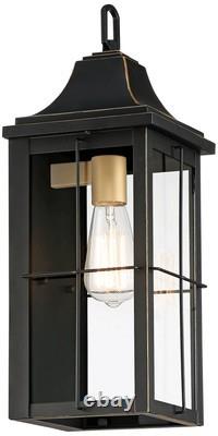 Sunderland 18 1/2 High Black Finish Steel Wall Sconce Set of 2