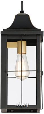 Sunderland 18 1/2 High Black Finish Steel Wall Sconce Set of 2