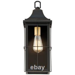 Sunderland 18 1/2 High Black Finish Steel Wall Sconce Set of 2
