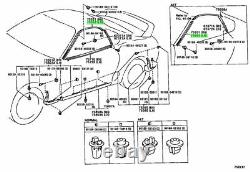 TOYOTA Genuine Roof Drip Side Finish Molding Black Left Right Set JZA80 SUPRA