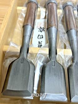 Tasai Oire Nomi Japanese Bench Chisels Set of 10 Polished Black Finish With Box