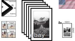 Timeless 18x28 Poster Frame Set of 5 Polished Plexiglass & Black Finish