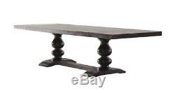 Traditional Black Finish 7 piece Dining Room Rectangular Table & Chairs Set IC7U