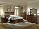 Traditional Brown Finish 5pcs Bedroom Set With Queen Size Sleigh Storage Bed Ia41