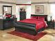 Traditional Style Black Finish New 5 Piece Bedroom Set With Queen Sleigh Bed Ia0b