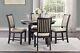 Transitional Style Black Finish Dining 5pc Set Table Display Shelf 4 Side Chairs