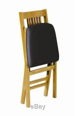 True Mission Folding Chair in Warm Oak Finish Set of 2 ID 2167795