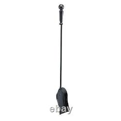 UniFlame 5-Piece Brushed Black Finish Fireplace Tools Set with Double Rods