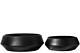 Urban Trends Ceramic Set Of Two Round Pot With Black Finish 18510