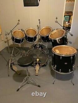 Vintage 1979 Slingerland Drum Set Model 670T Blues Time- Black Beauty finish