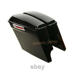 Vivid Black 4.5 Stretched Extended Hard Saddlebags For Harley Touring 2014-2020