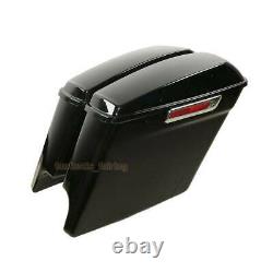 Vivid Black 4.5 Stretched Extended Hard Saddlebags For Harley Touring 2014-2020