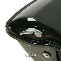 Vivid Black 4.5 Stretched Extended Hard Saddlebags For Harley Touring 2014-2020