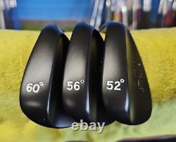 Vokey Black Nitride 3 Wedge Set 52-56-60 Spine Aligned Black S300 Awesome