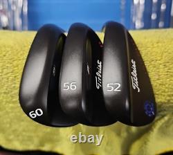 Vokey Sm4 Black Nitride 3 Wedge Set 52-56-60 Spine Aligned Black S300