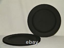 Vtg 60's Set (4) WEDGWOOD BASALT BLACK DESSERT/SALAD PLATES All Matte FinishEX