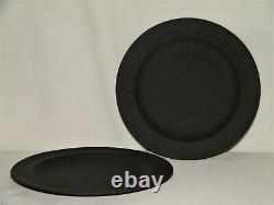 Vtg 60's Set (4) WEDGWOOD BASALT BLACK DESSERT/SALAD PLATES All Matte FinishEX