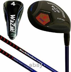 Wazaki Japan Black Oil Finish WL-IIs 4-SW Mx Steel Hybrid Irons Golf Club Set wi