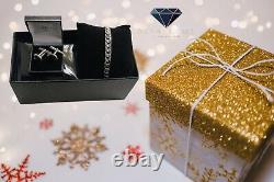 White Gold Finish Men's Curb Bracelet And Black Onyx Cuff Links Gift Set