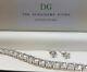 White Gold Finish Bracelet & Earrings Set Comes In Black Luxury Ebony Box