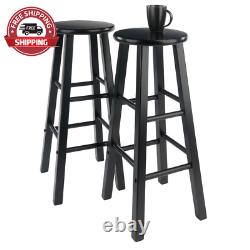 Winsome Wood Element 2-Pc 29 Bar Stool Set, Black Finish