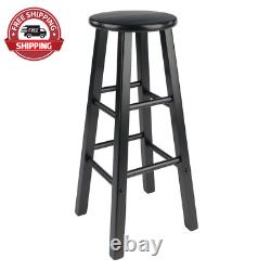 Winsome Wood Element 2-Pc 29 Bar Stool Set, Black Finish