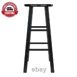 Winsome Wood Element 2-Pc 29 Bar Stool Set, Black Finish