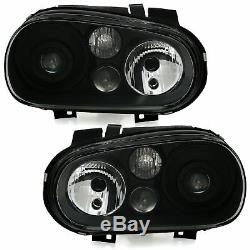 XENON D2S H7 Headlight Set for VW GOLF 4 IV in Black clear finish